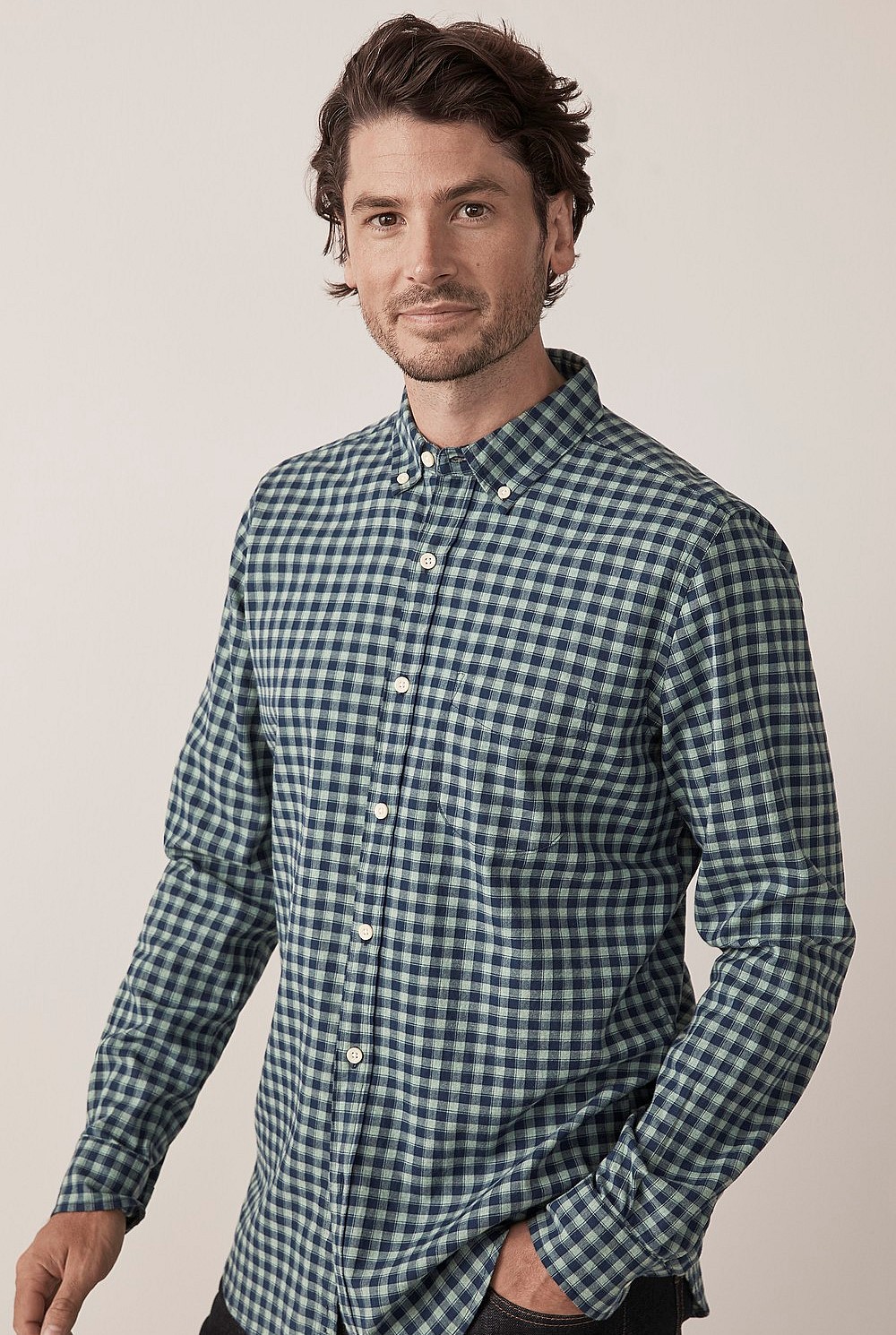 Brushed Cotton Check Shirt
