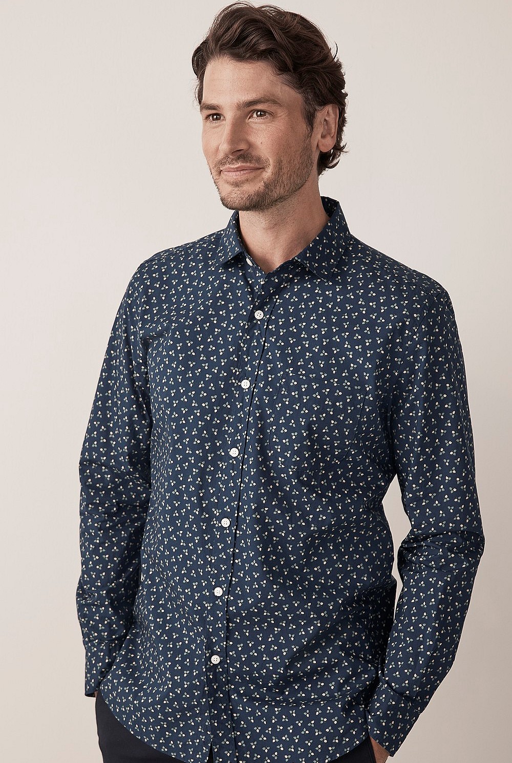 Autumn Leaf Print Shirt