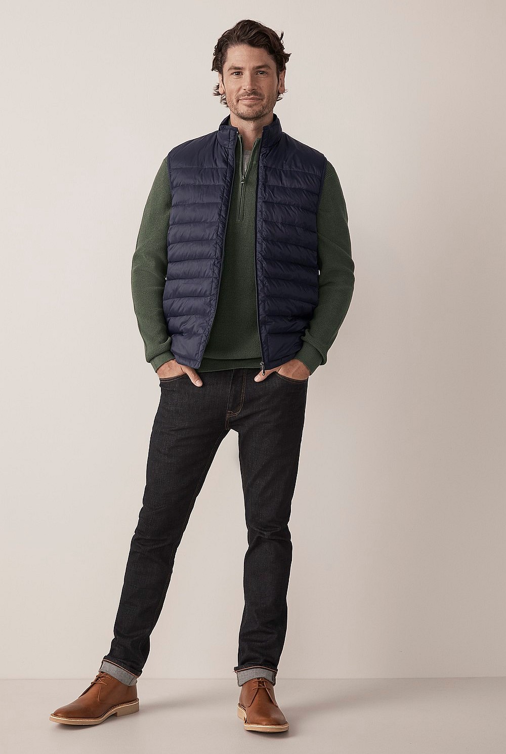 Textured Half Zip Knit