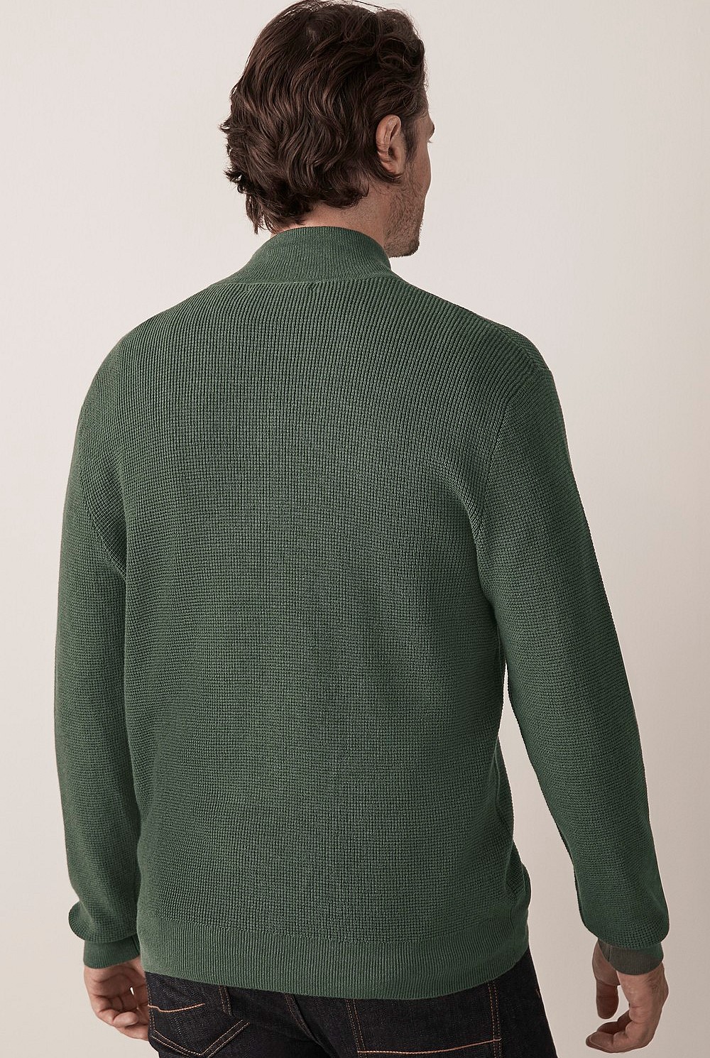 Textured Half Zip Knit