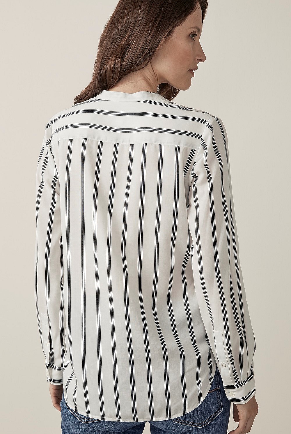 Yarn Dyed Modal Stripe Blouse