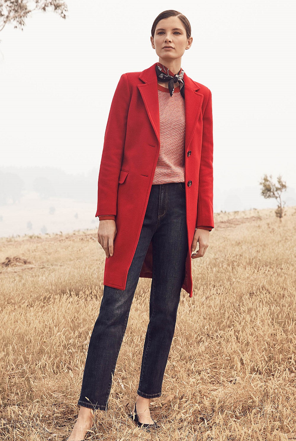Wool Blend Car Coat