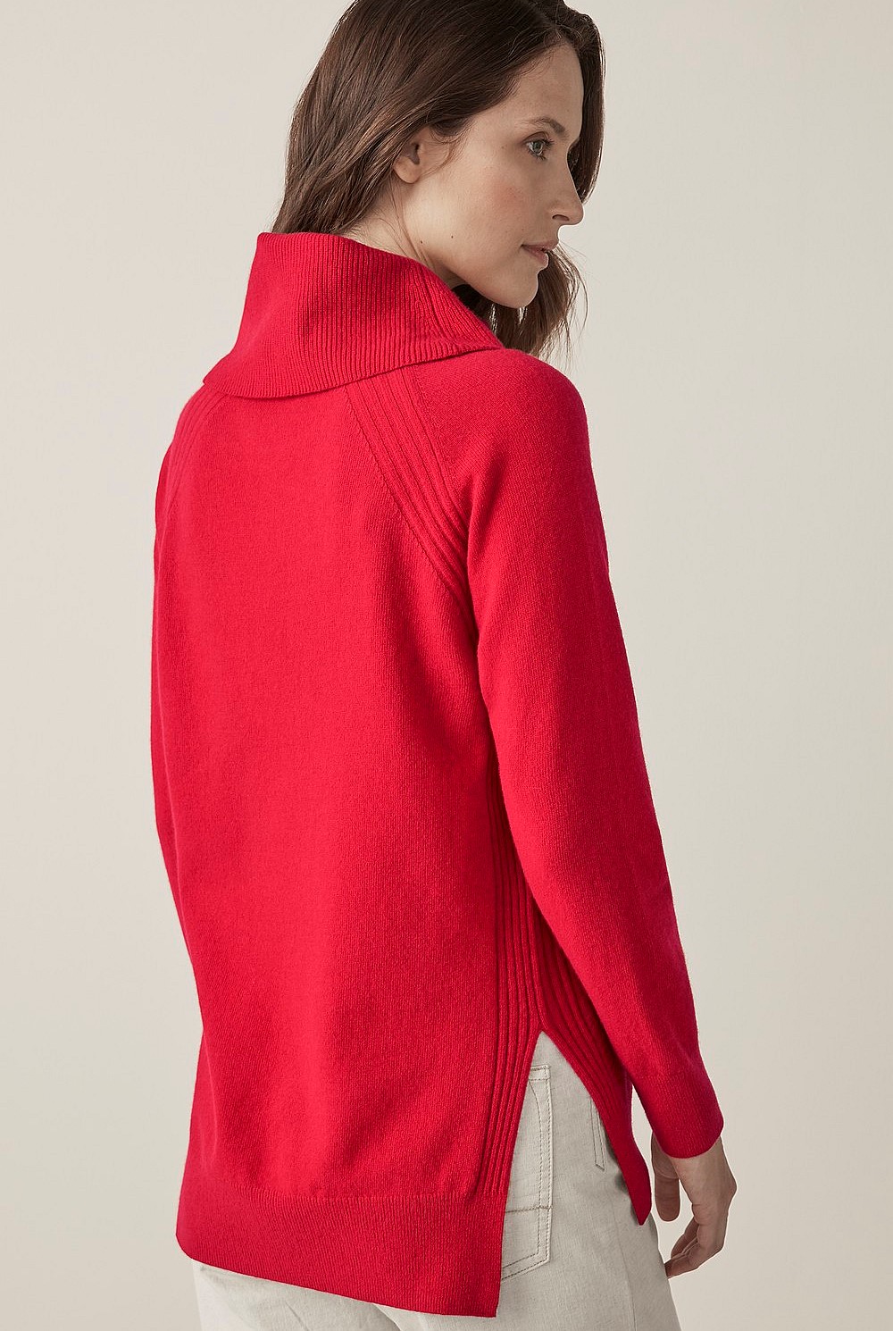 Merino Cashmere Roll Neck Tunic