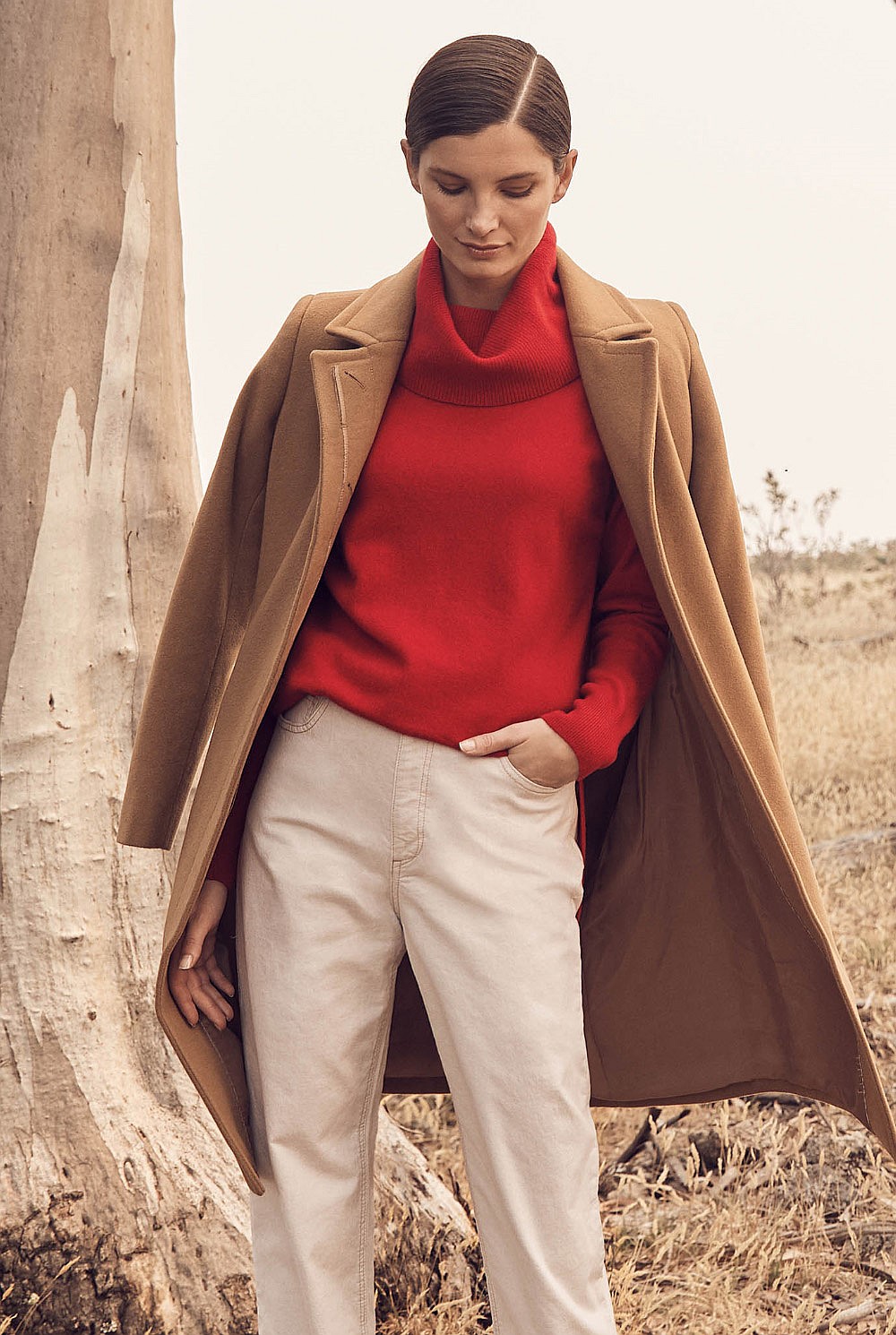Merino Cashmere Roll Neck Tunic