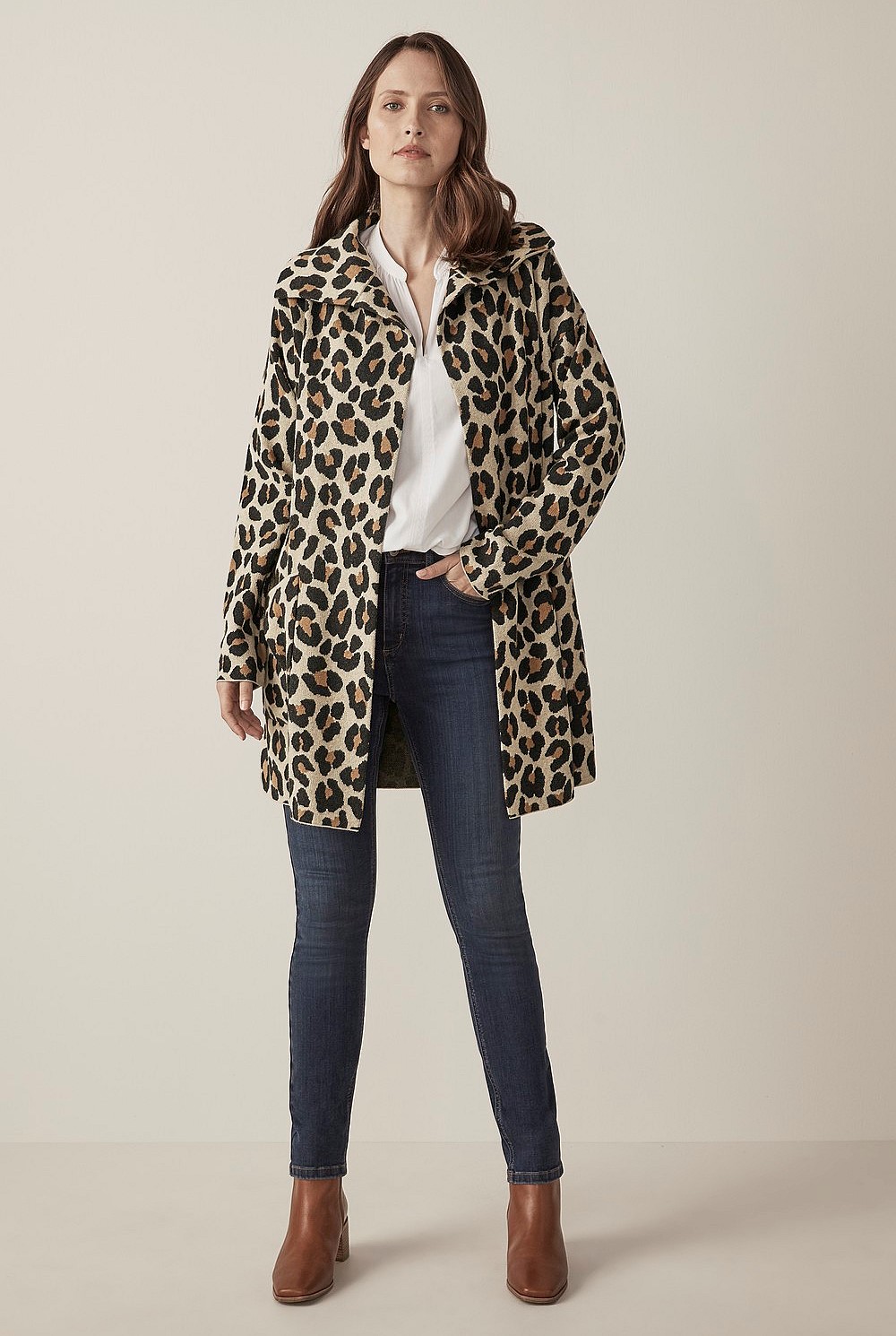 Cotton Blend Ocelot Cardigan