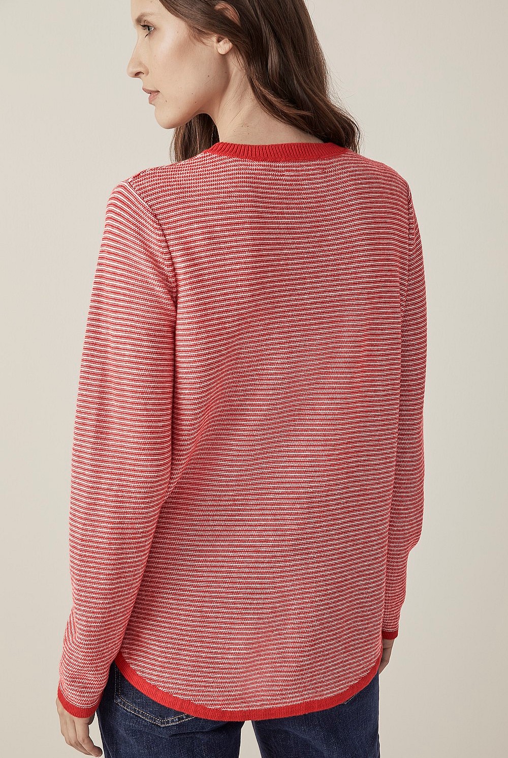 Stripe Merino Cotton Knit