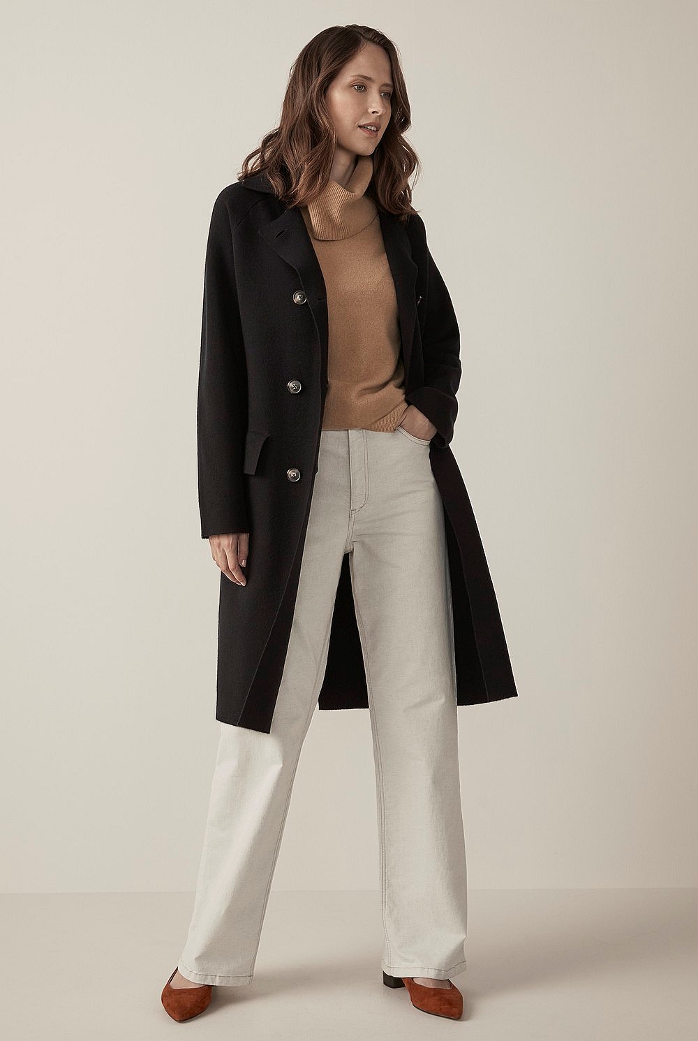 Merino Cashmere Roll Neck Tunic