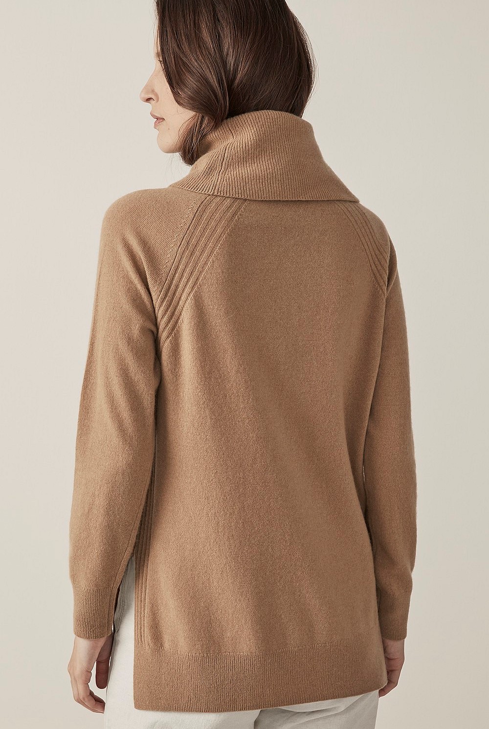 Merino Cashmere Roll Neck Tunic