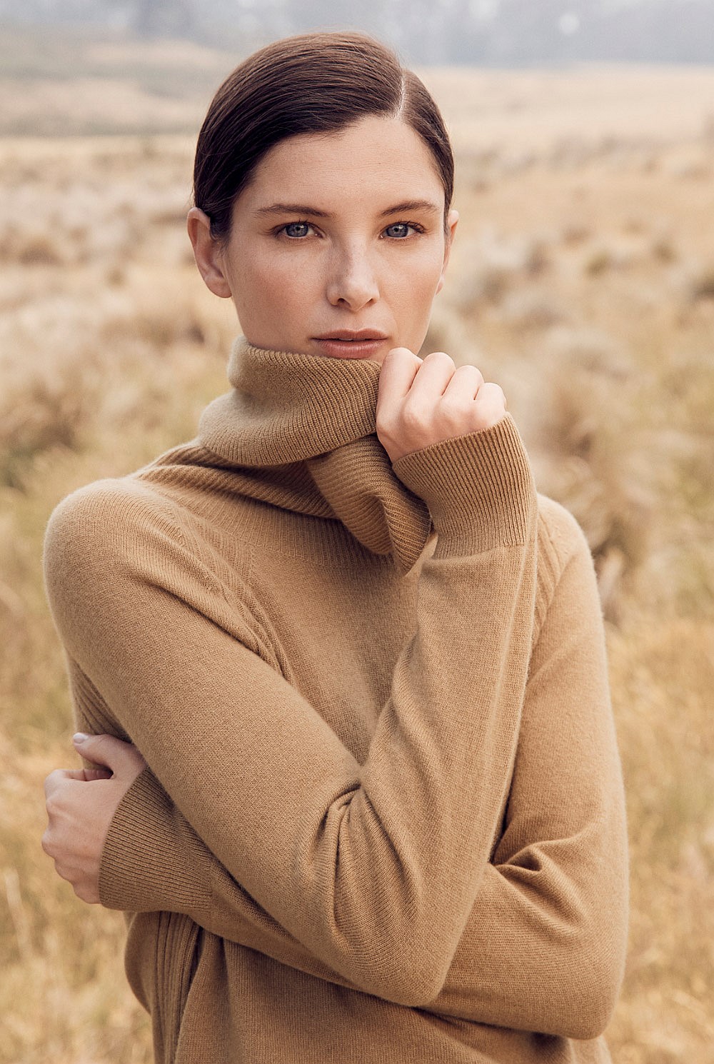 Merino Cashmere Roll Neck Tunic
