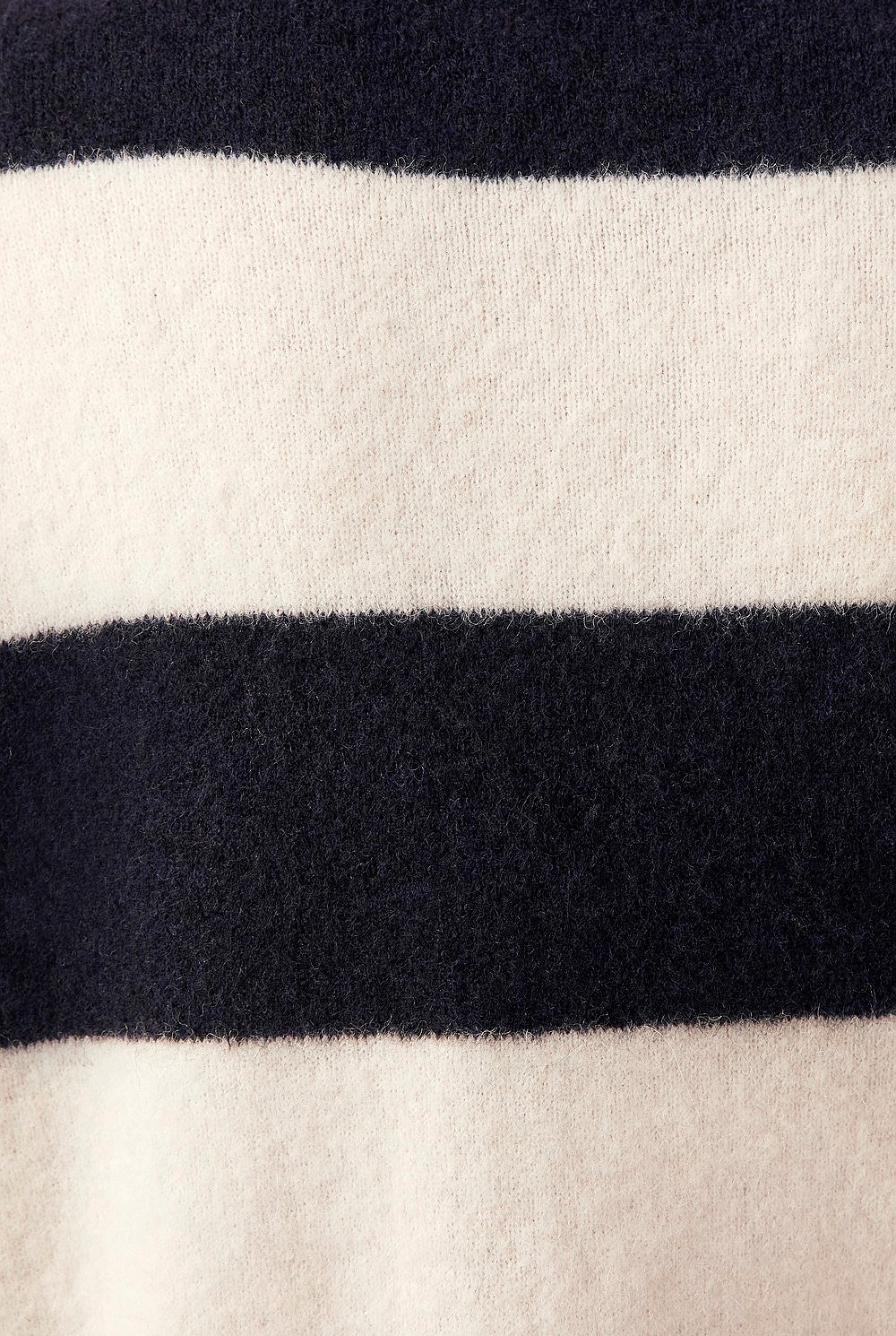 Alpaca Stripe Mock Neck Knit