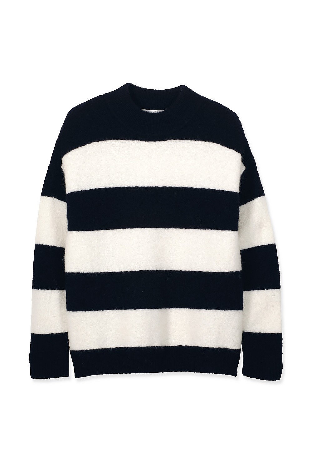 Alpaca Stripe Mock Neck Knit