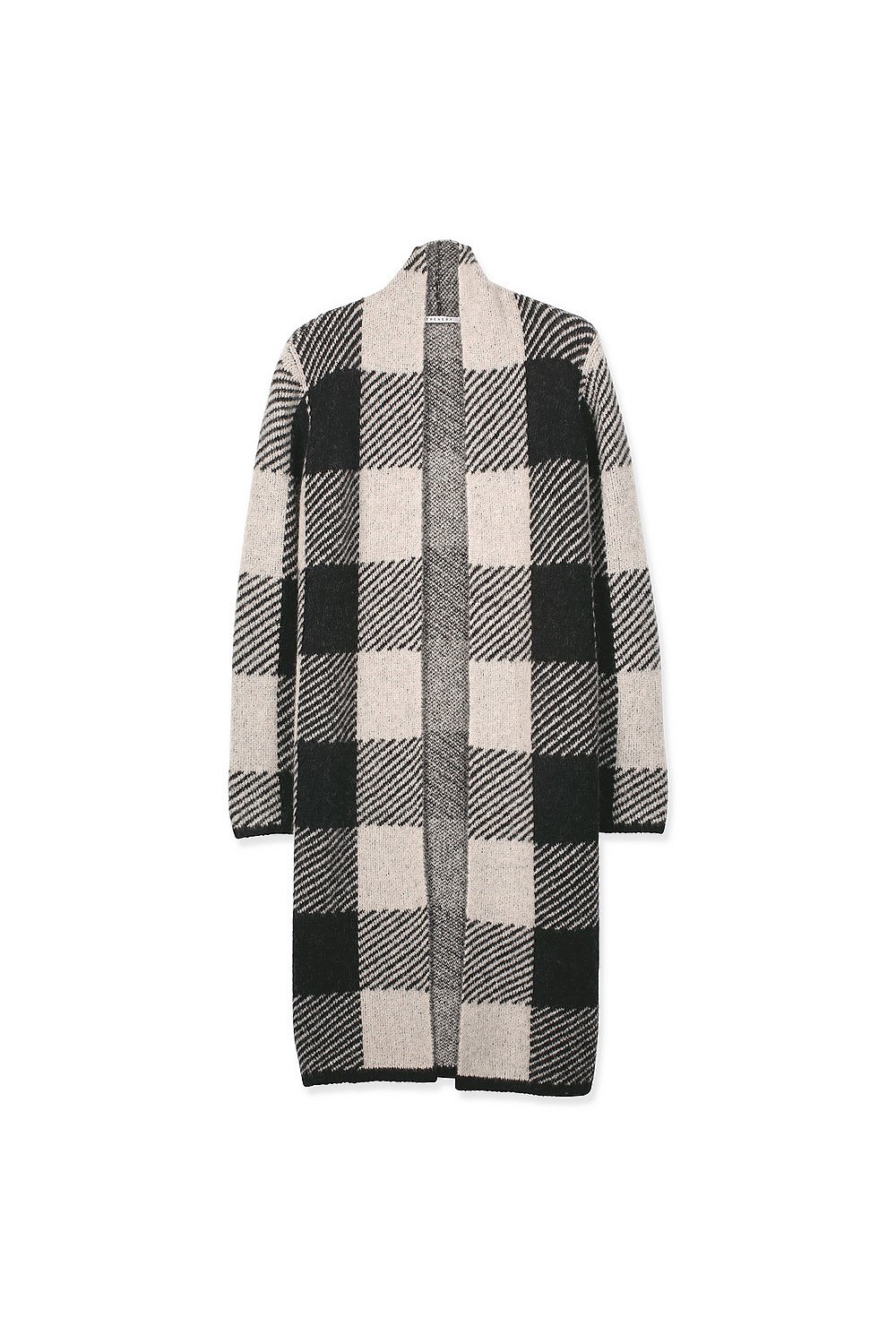 Alpaca Blend Check Cardigan