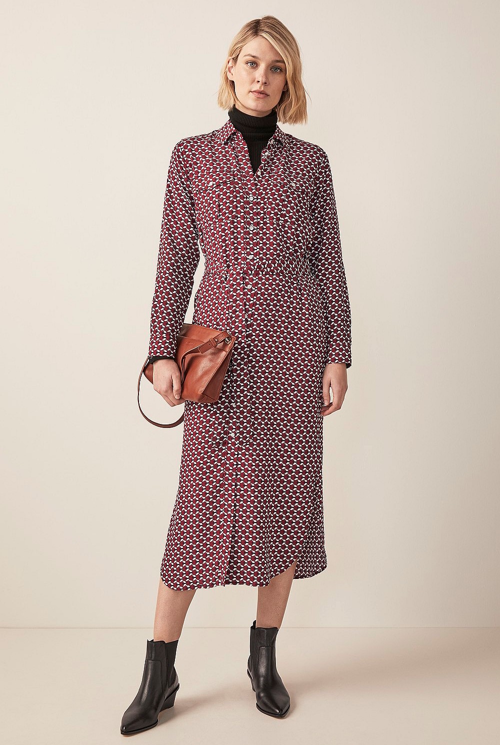 Geometric Spot Print Dress