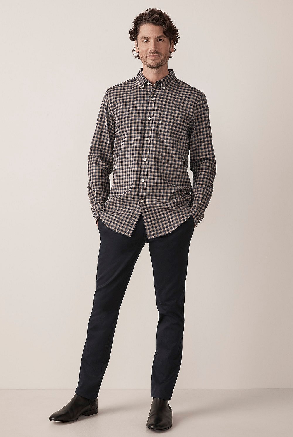 Brushed Cotton Check Shirt