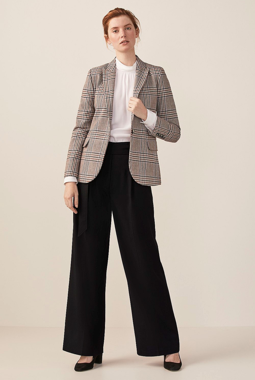 Flannel Wide Leg Pant