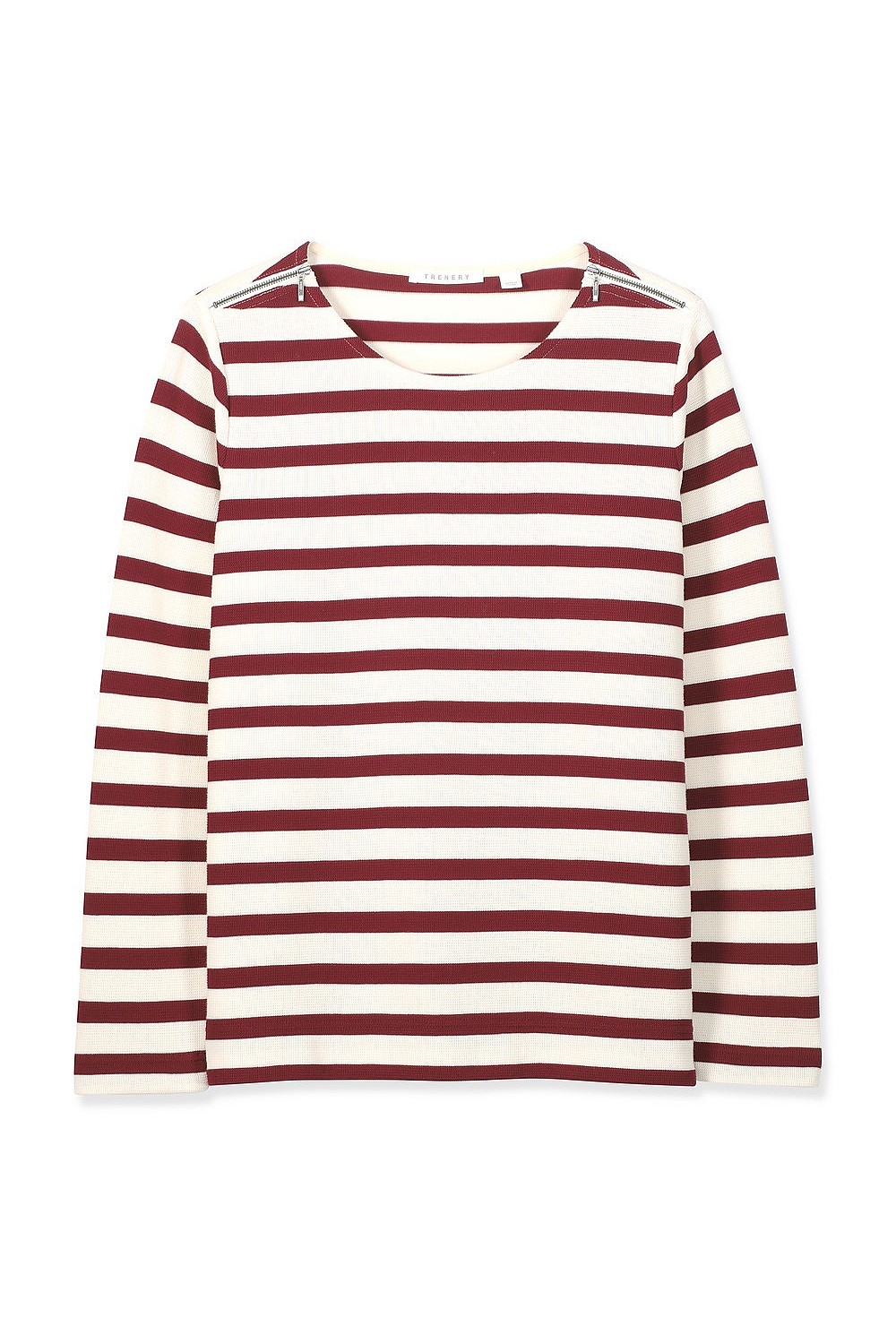 Stripe Zip Detail T-Shirt