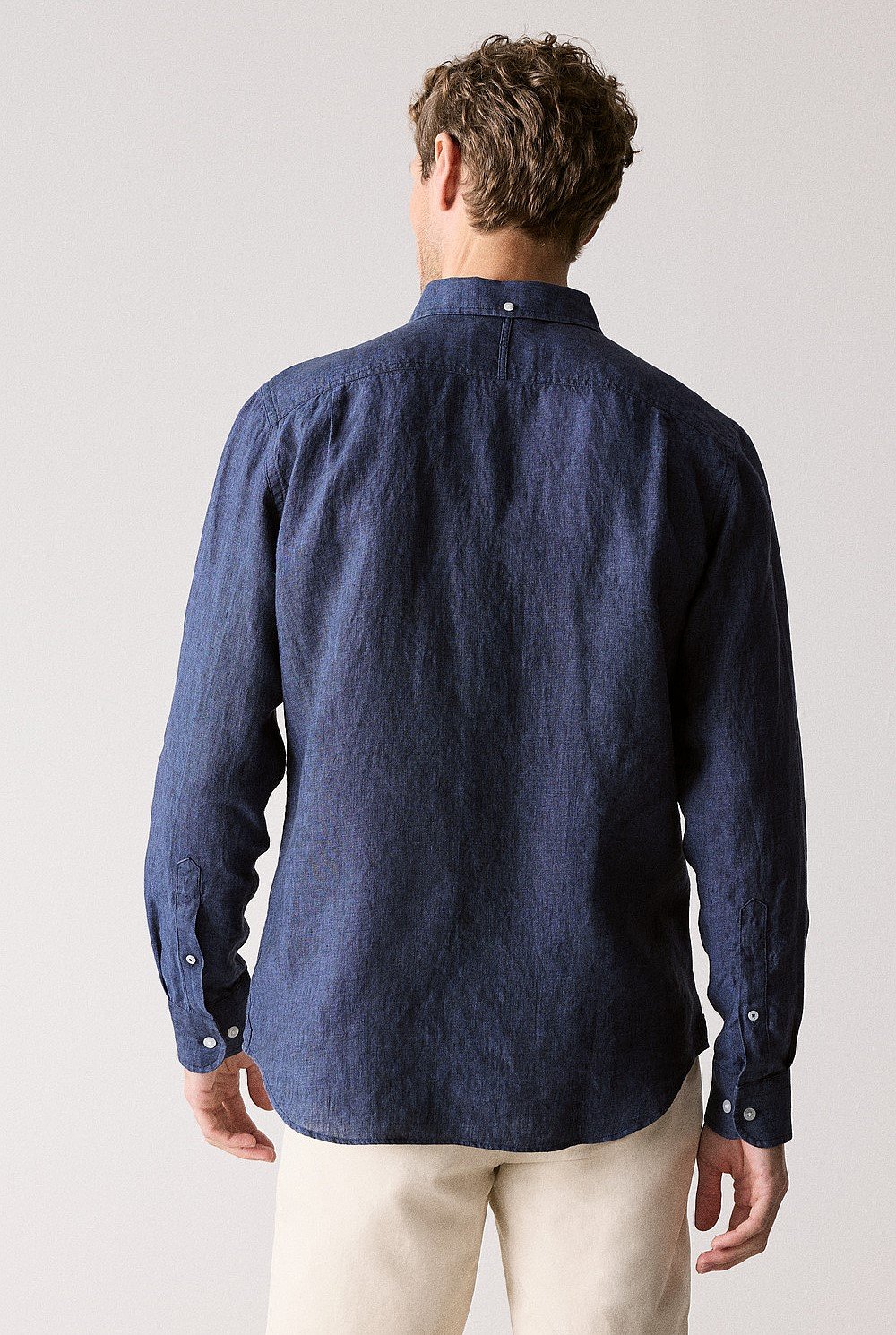 Regular Fit Delave Linen Long Sleeve Shirt