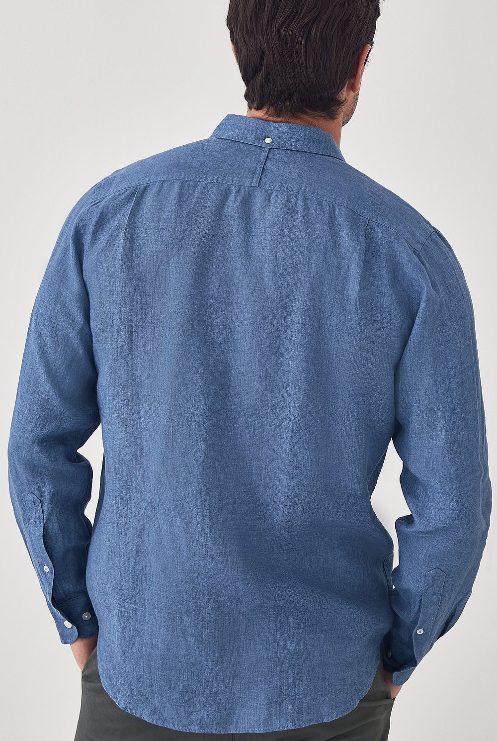 Regular Fit Delave Linen Long Sleeve Shirt