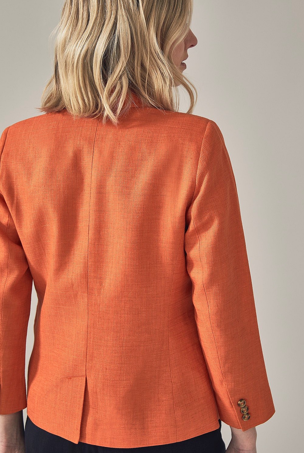 Cotton Linen Yarn Dyed Blazer
