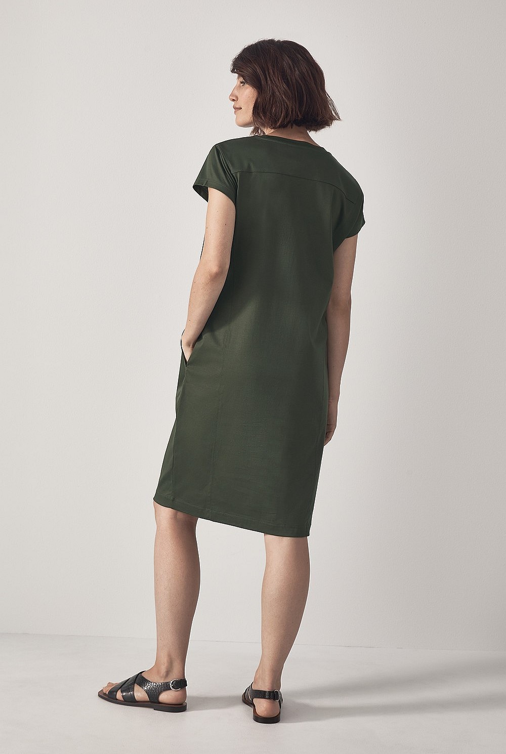 Cotton Interlock Short Sleeve Dress