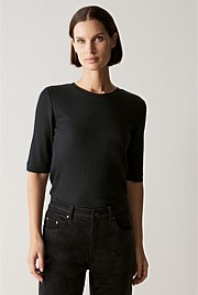 Australian Merino Rib Half Sleeved T-shirt