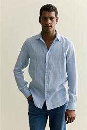 Tailored Fit Delave Linen Long Sleeved Shirt