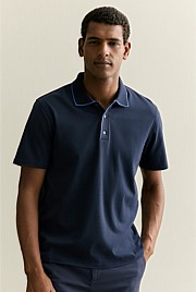 Cotton Interlock Tipped Polo