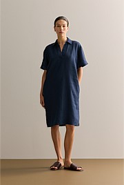 Linen Popover Shift Dress