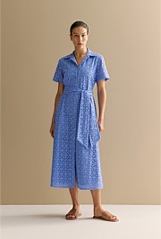 Broderie Anglaise Shirt Dress