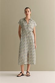 Modal Impasto Spot Shirt Dress