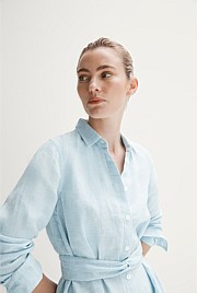 Linen End On End Shirt Dress