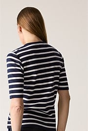 Australian Cotton Stripe Half Sleeve T-Shirt