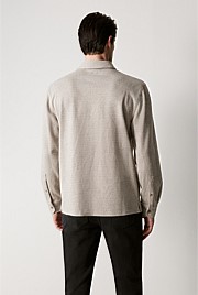 Regular Fit Cotton Wool Blend Puppytooth Overshirt