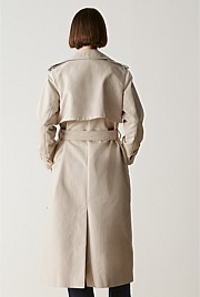 Cotton Longline Trench Coat