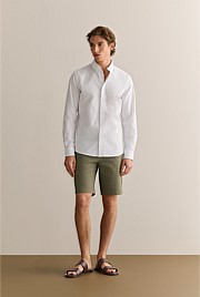 Tailored Fit Cotton Monogram Oxford Shirt