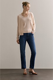 Merino Cashmere V Neck Cardigan