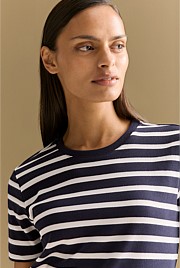 Australian Cotton Yarn Dyed Stripe T-shirt