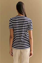 Australian Cotton Yarn Dyed Stripe T-shirt