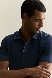 Cotton Interlock Tipped Polo