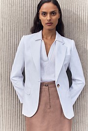 Linen Twill Single Breasted Blazer