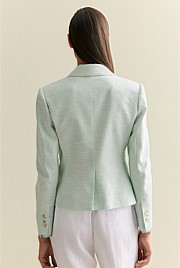 Linen Cotton Double Breasted Blazer