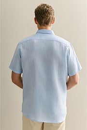 Regular Fit Delave Linen Short Sleeve Shirt