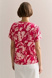 Pima Cotton Tonal Floral T-shirt