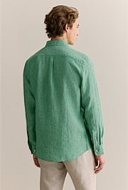 Regular Fit Delave Linen End on End Shirt