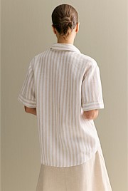 Linen Bengal Stripe Short Sleeve Shirt