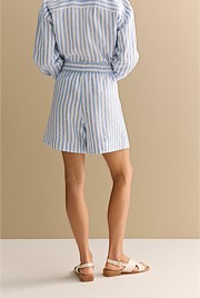 Linen Bengal Stripe Pull On Short