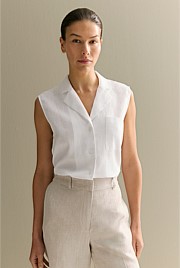 Linen Sleeveless Shirt