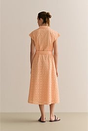 Broderie Anglaise Cap Sleeve Dress