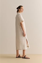 Yarn Dyed Linen Shift Dress