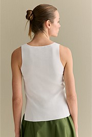 Mercerised V Neck Tank